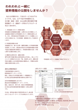 学術資源リポジトリ協議会パンフレット裏面